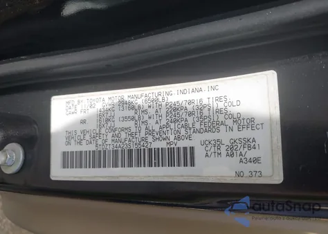 2003 Toyota Sequoia Sr5 from USA, damaged, VIN 5TDZT34A23S155427